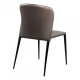 Chair for kitchen, cafe, bar, restaurant Arthur metal black/leather ash gray Concepto