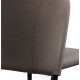 Chair for kitchen, cafe, bar, restaurant Arthur metal black/leather ash gray Concepto