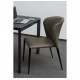 Chair for kitchen, cafe, bar, restaurant Arthur metal black/leather ash gray Concepto