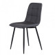 Chair for kitchen, cafe, bar, restaurant Norman black metal/leatherette graphite Concepto