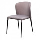 Chair for kitchen, cafe, bar, restaurant Arthur metal black/fabric light gray Concepto