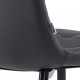 Chair for kitchen, cafe, bar, restaurant Norman black metal/leatherette graphite Concepto