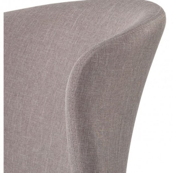 Chair for kitchen, cafe, bar, restaurant Arthur metal black/fabric light gray Concepto