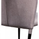 Chair for kitchen, cafe, bar, restaurant Arthur metal black/fabric light gray Concepto