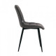 Chair for kitchen, cafe, bar, restaurant Glen metal black/fabric gray graphite Concepto