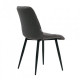 Chair for kitchen, cafe, bar, restaurant Glen metal black/fabric gray graphite Concepto