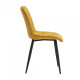 Chair for kitchen, cafe, bar, restaurant Glen metal black/fabric lemon yellow Concepto