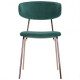 Chair for kitchen, living room, cafe, bar Alphabet B gold/dark green AMF