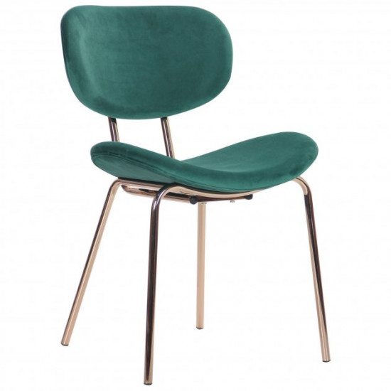 Chair for kitchen, living room, cafe, bar Alphabet D gold/dark green AMF