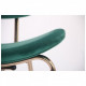 Chair for kitchen, living room, cafe, bar Alphabet D gold/dark green AMF