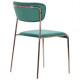 Chair for kitchen, living room, cafe, bar Alphabet A gold/dark green AMF