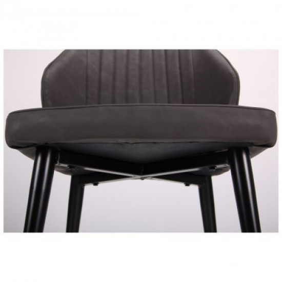 Dining chair Michigan black/nubuck basalt AMF