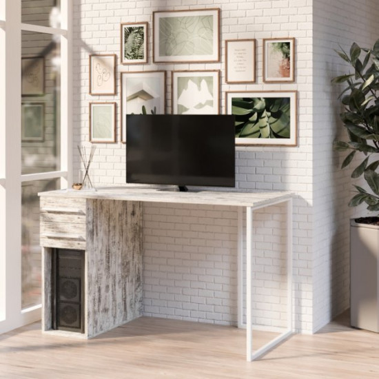 Computer desk Fenster Alliance 1 White 74x120x62 Chipboard Country