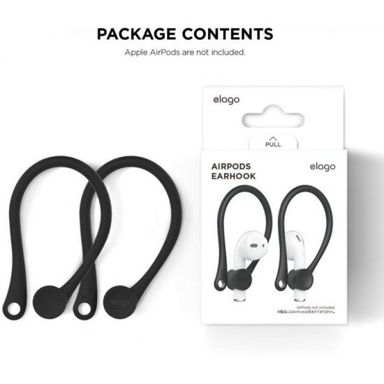  Держатель Elago Earhook для AirPods Black (EAP-HOOKS-BK)