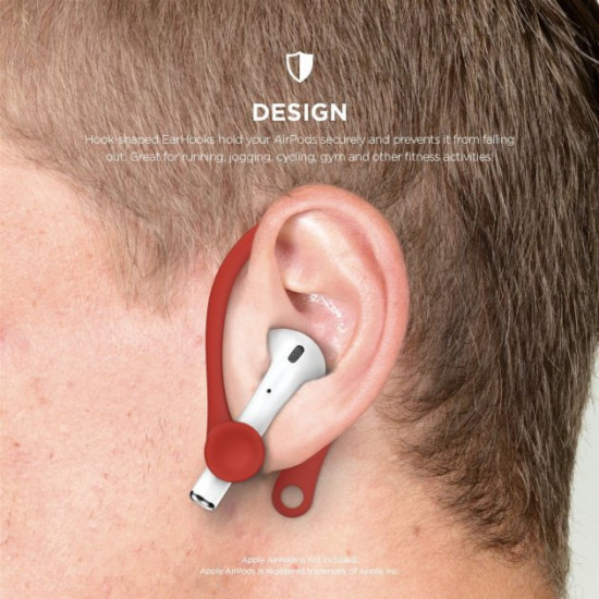  Держатель Elago Earhook для AirPods Red (EAP-HOOKS-RD)