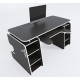 Gaming table Galaktika Zeus black + white