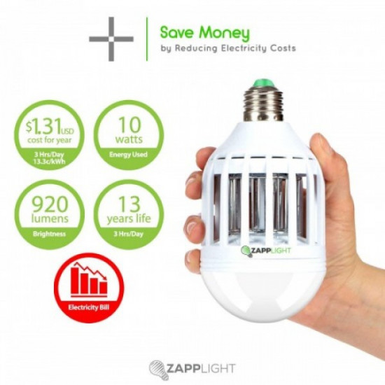 Світлодіодна лампа Приманка для комарів мошок ZAPP LIGHT (комах)