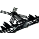 Wall hanger Glozis Windmill H-064 46 x 26cm