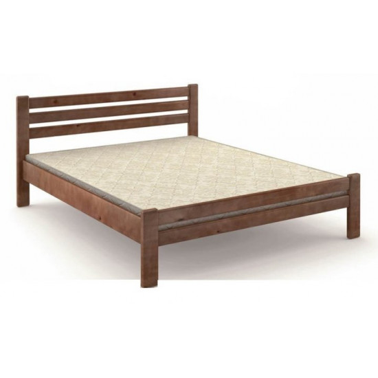 Bed made of natural wood pine Premiere 140x200 light walnut Stemma