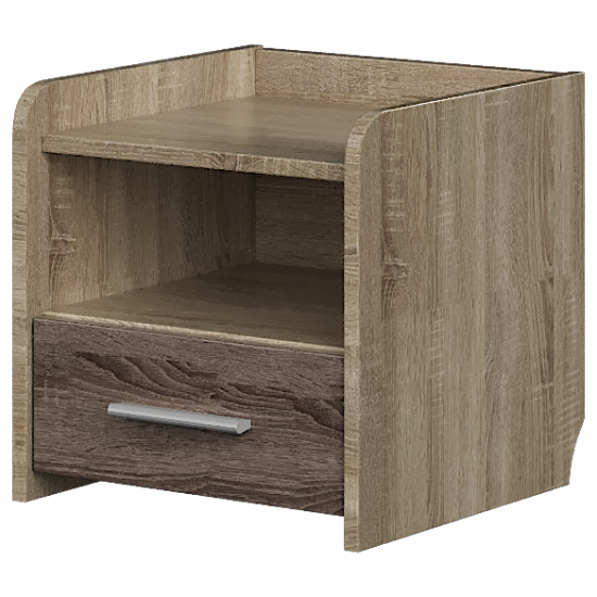 Bedside table T 1 Omni Dom Combi Sonoma Truffle 40x40x40 cm