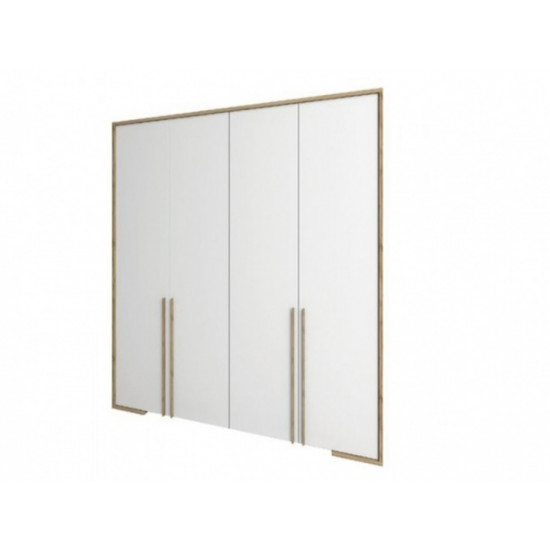 Hinged wardrobe Sokmé Francesca 4D 200x219.2x58.3 Wotan oak/white