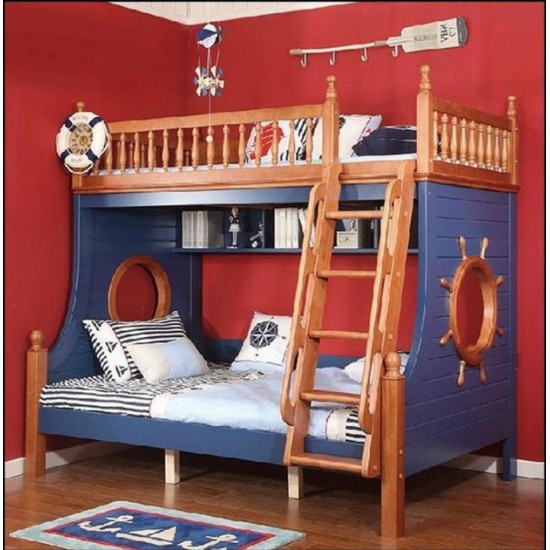 Original bunk triple bed Kaito color blue