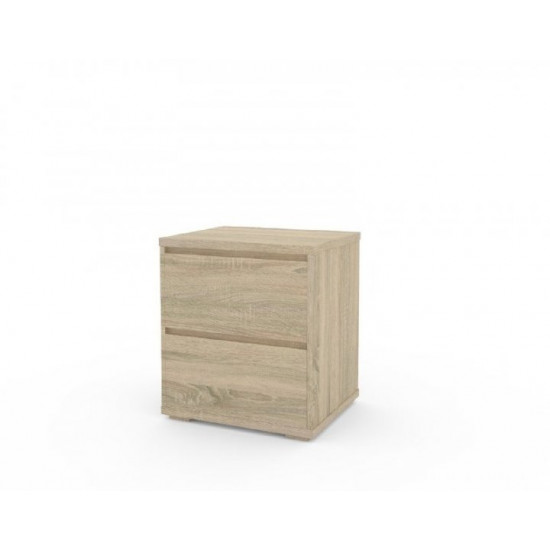 Bedside table for the bedroom made of laminated chipboard Light oak sonoma Artinhead