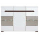 Display cabinet BRV Azteca KOM_2W/1D/3S/10/15 white/white gloss (011)