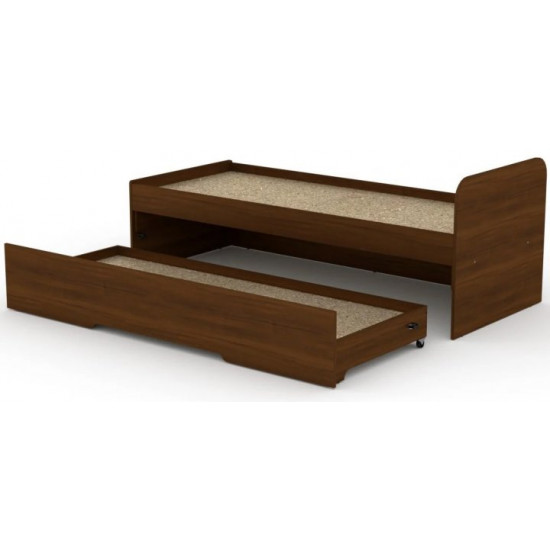 Bed-80+70 with pull-out bed Kompanit (80x200/70x190) Ecco walnut