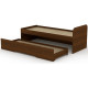 Bed-80+70 with pull-out bed Kompanit (80x200/70x190) Ecco walnut