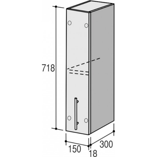 Top module RoKo Runa 71.8 x 30 x 15 cm Smoky Oak (20200028595)