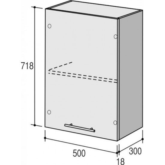 Upper module RoKo Runa 71.8 x 30 x 50 cm Polar Oak (20200028656)