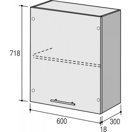 Upper module RoKo Runa 71.8 x 30 x 60 cm Smoky Oak (20200028600)