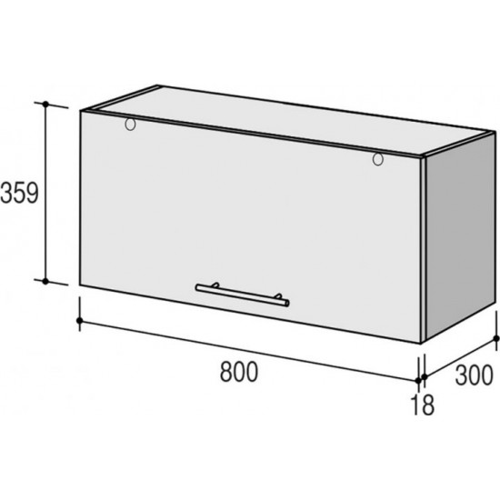 Upper module RoKo Runa 35.9 x 30 x 80 cm Natural Oak (20200028681)