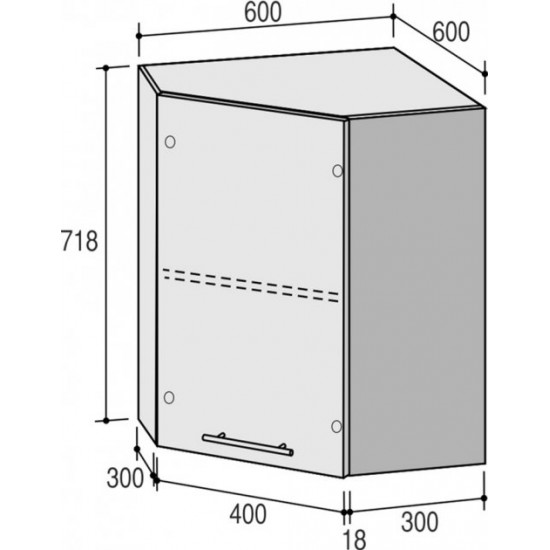 Upper corner module RoKo Rune 71.8 x 60 x 60 cm Cream (20200028732)