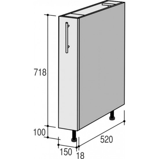 Lower module for cargo RoKo Runa 82 x 52 x 15 cm Macchiato (20200028809)