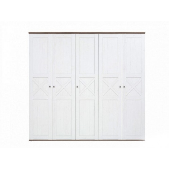 Five-door swing wardrobe SZF5D for the bedroom made of chipboard Tina Gerbor