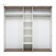 Five-door swing wardrobe SZF5D for the bedroom made of chipboard Tina Gerbor