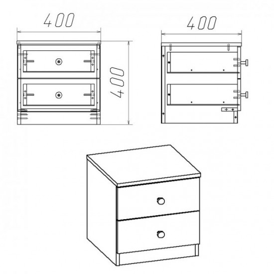 Bedside table Kompanit PKT 5 MDF apple tree