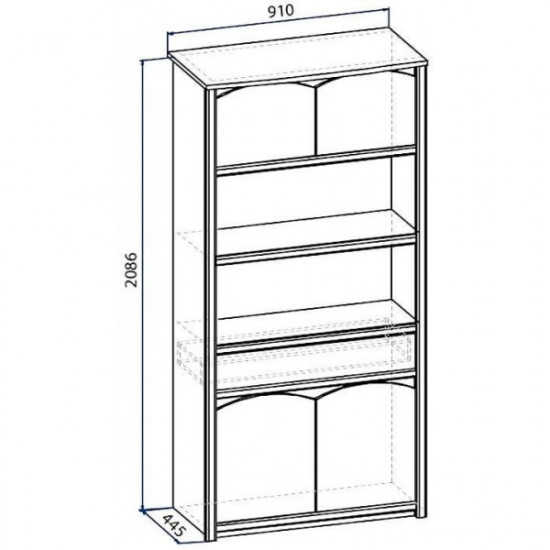 Bookcase for a children's room made of chipboard Valencia Furniture Service