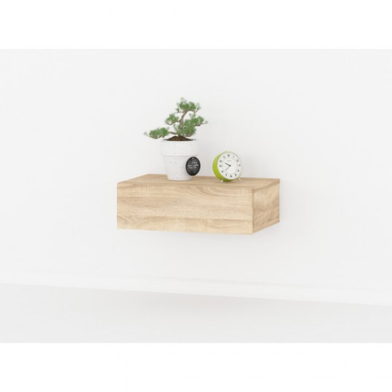 Wall-mounted bedside table Forte Ellen 462x146x304 Sonoma Oak