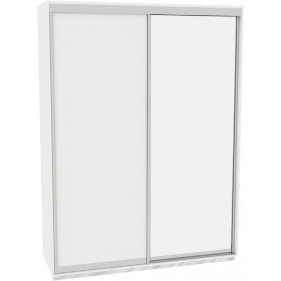 Sliding wardrobe HOUSE B176 White chipboard+Mirror 170x60x240