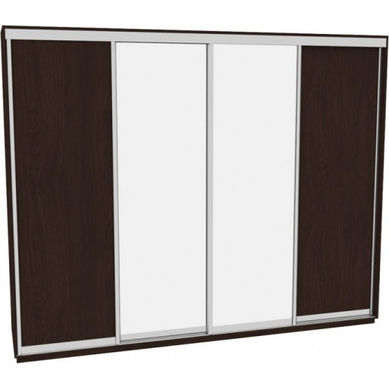 Sliding wardrobe HOUSE B336 Wenge chipboard+Mirror 330x60x240