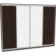 Sliding wardrobe HOUSE B336 Wenge chipboard+Mirror 330x60x240