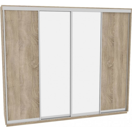 Sliding wardrobe HOUSE B316 Sonoma Oak chipboard+Mirror 310x60x240