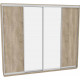 Sliding wardrobe HOUSE B316 Sonoma Oak chipboard+Mirror 310x60x240