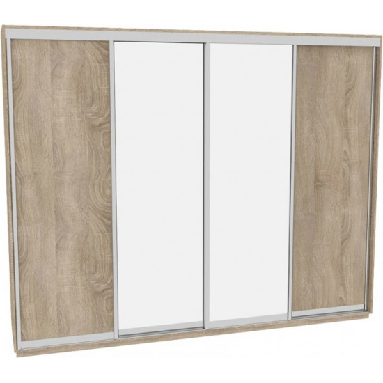 Sliding wardrobe HOUSE B346 Sonoma Oak chipboard+Mirror 340x60x220