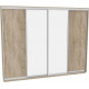 Sliding wardrobe HOUSE B346 Sonoma Oak chipboard+Mirror 340x60x220