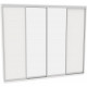 Sliding wardrobe HOUSE B316 White chipboard+Mirror 310x60x220