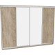 Sliding wardrobe HOUSE B356 Sonoma Oak chipboard+Mirror 350x60x220